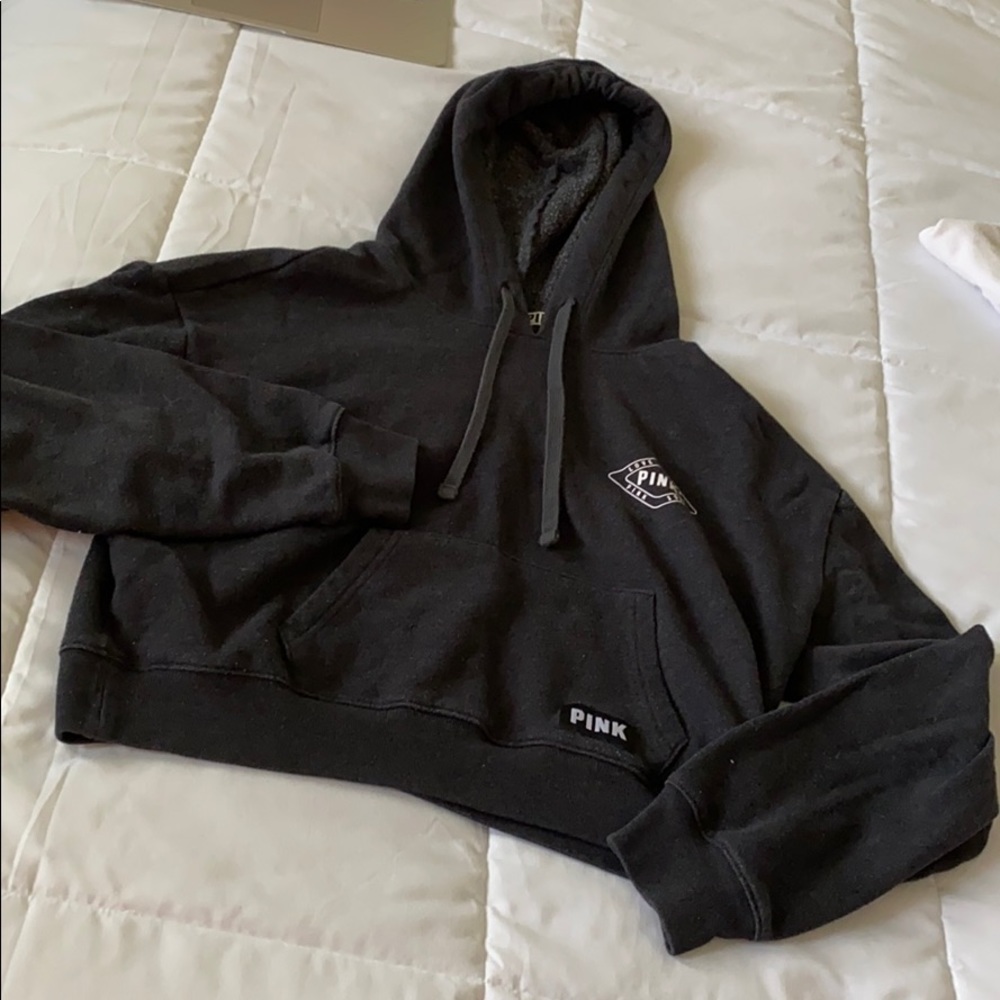 PINK cropped hoodie